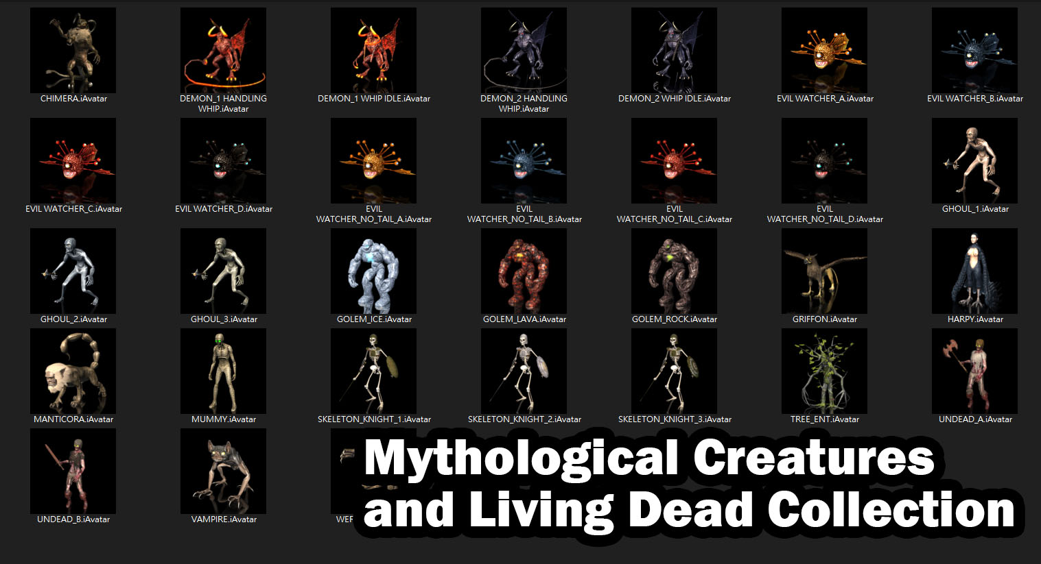 [iClone Pack] Mythological Creatures and Living Dead Collection
